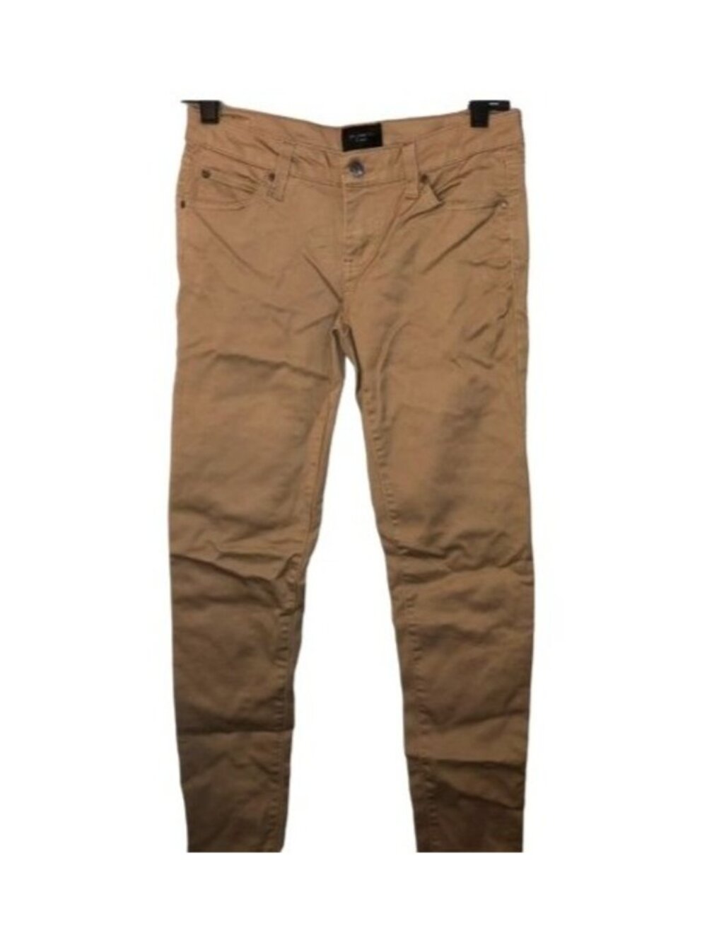 celebrity pink skinny tan zip button up 5/27 long pants cotton blend pocket READ